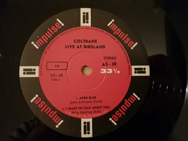 Coltrane* : Live At Birdland (LP, Album, Gat)