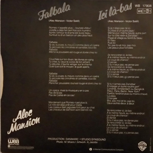 Alec Mansion : Falbala (7", Single)