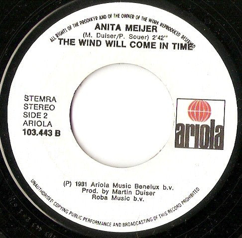 Anita Meyer : Why Tell Me, Why (7", Single, 1st)