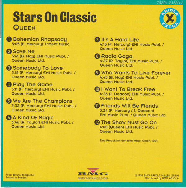 Classic Dream Orchestra : Stars On Classic: Queen (CD, Comp)