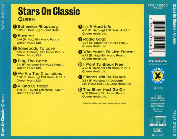 Classic Dream Orchestra : Stars On Classic: Queen (CD, Comp)