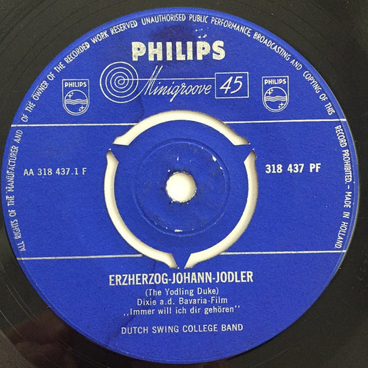 The Dutch Swing College Band : Erzherzog-Johann-Jodler (7", Single)