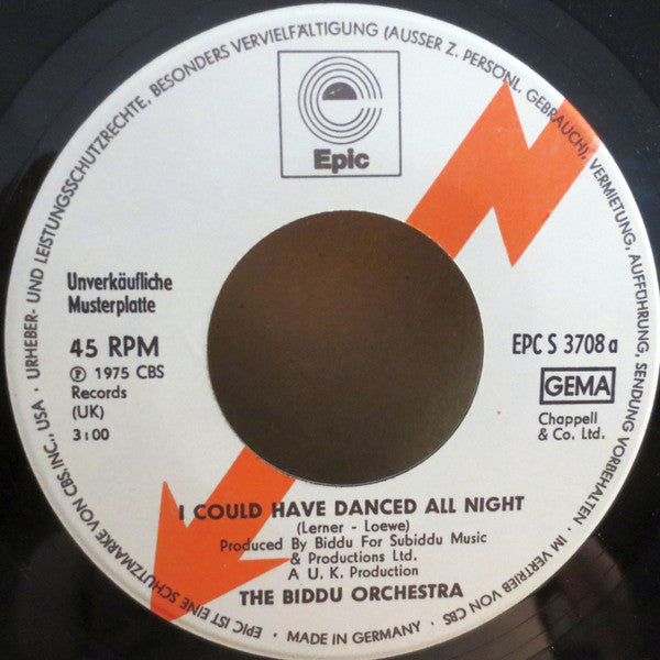 Biddu Orchestra : I Could Have Danced All Night / Jump For Joy (7", Single, Promo)