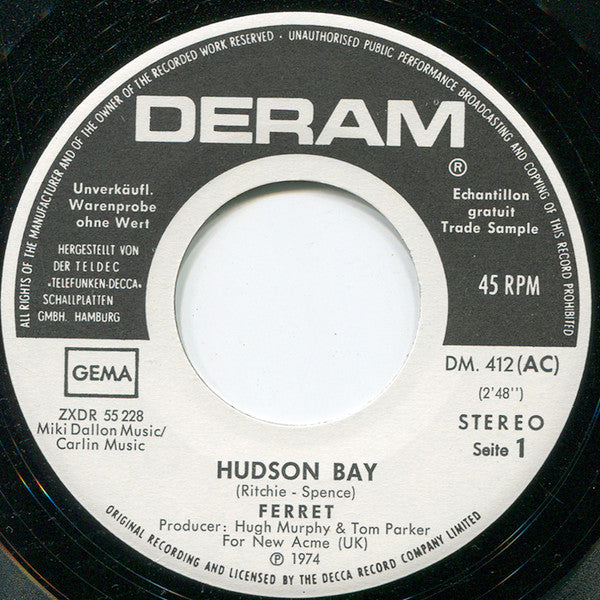 Ferret (2) : Hudson Bay (7", Single, Promo)