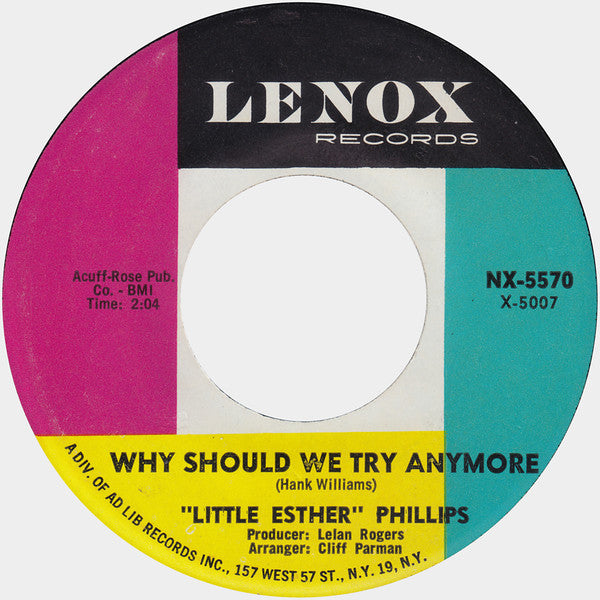 Esther Phillips : Why Should We Try Anymore / While It Lasted (7", Single)