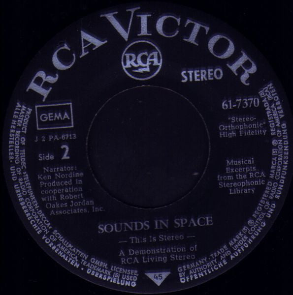 Ken Nordine : Sounds In Space (7", Single)