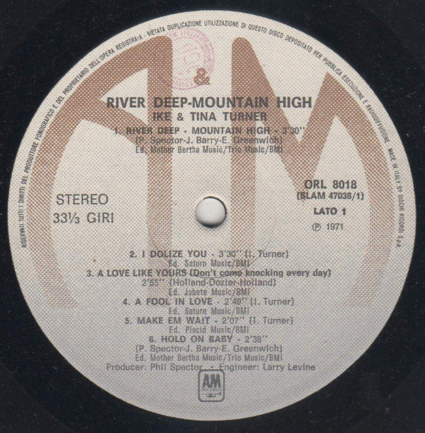 Ike & Tina Turner : River Deep-Mountain High (LP, Album, RE)