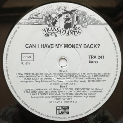 Gerry Rafferty : Can I Have My Money Back? (LP, Album, RE)