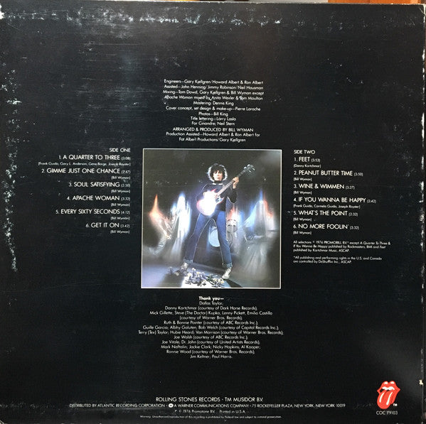 Bill Wyman : Stone Alone (LP, Album, RI)