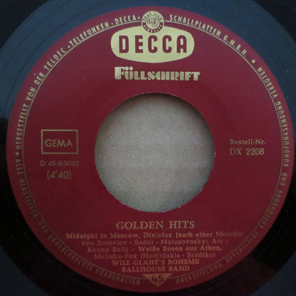 Will Glahé's Boheme Ballhouse Band : Golden Hits (7", EP)