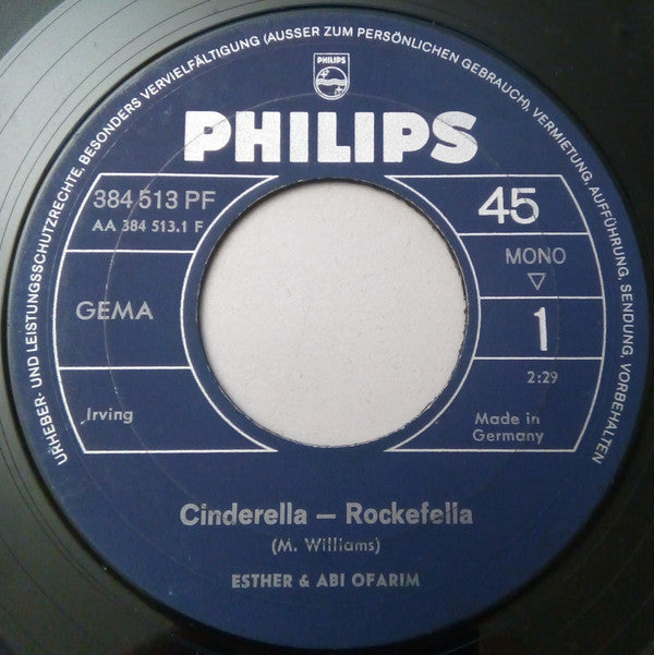 Esther & Abi Ofarim : Cinderella Rockefella (7", Single, Mono)