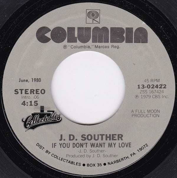 John David Souther : You're Only Lonely / If You Don't Want My Love (7", Single, RE)