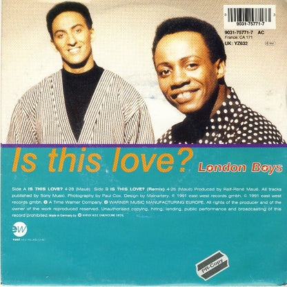 London Boys : Is This Love? (7", Single)