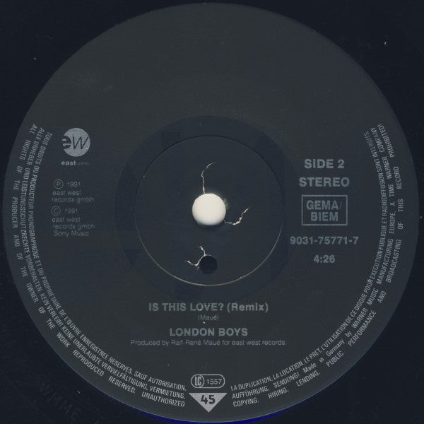 London Boys : Is This Love? (7", Single)