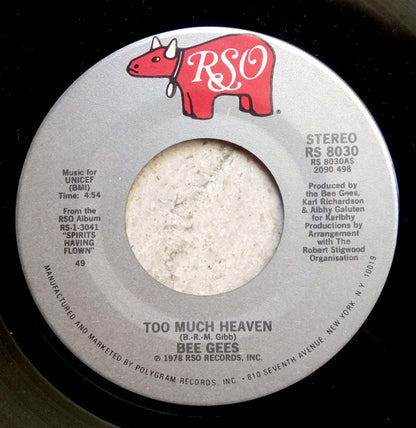 Bee Gees : Too Much Heaven / Rest Your Love On Me (7", Single, RE)