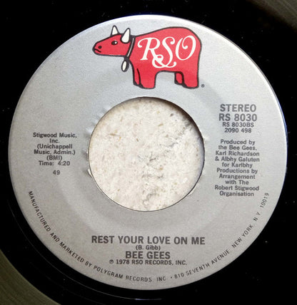 Bee Gees : Too Much Heaven / Rest Your Love On Me (7", Single, RE)