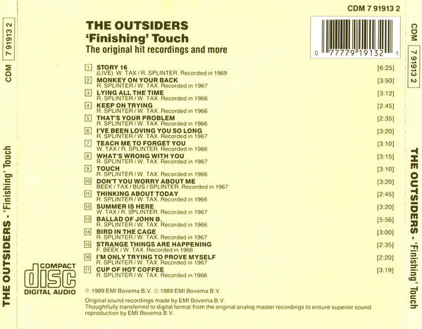 The Outsiders (5) : 'Finishing' Touch : The Original Hit Recordings And More (CD, Comp)