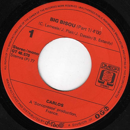 Carlos (3) : Big Bisou (7", Single)