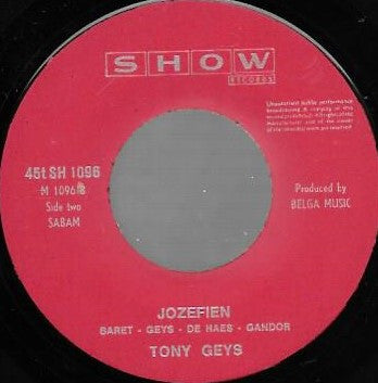 Tony Geys : Alleen Mag Ik Niet Weg (7", Single)