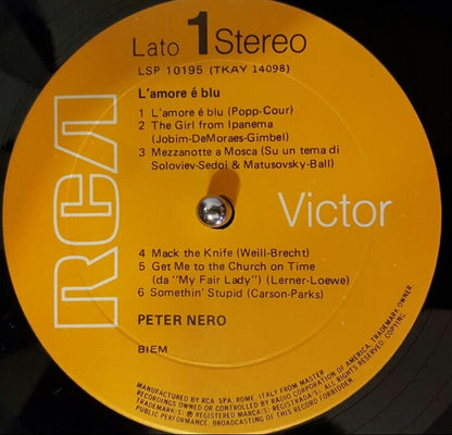 Peter Nero : L'Amore È Blu (LP, Album)