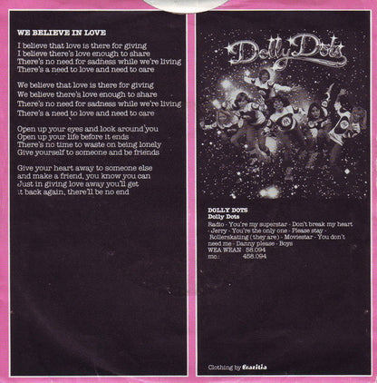 Dolly Dots : We Believe In Love (7", Single)