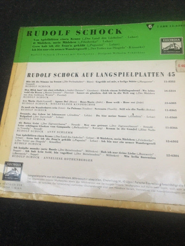 Rudolf Schock : Singt Vier Beliebte Operetten-Lieder (7", EP, Mono)