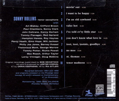 Sonny Rollins : Jazz Showcase (CD, Comp, RM)