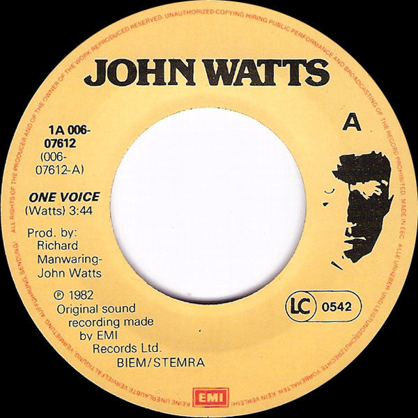 John Watts : One Voice (7", Single)