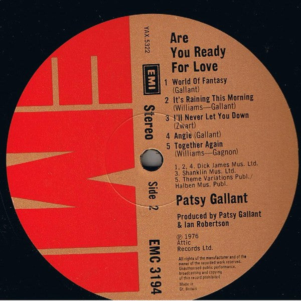 Patsy Gallant : Are You Ready For Love (LP, Album)