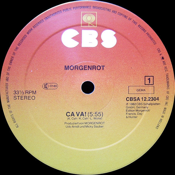 Morgenrot : Ca Va! (12", Maxi)