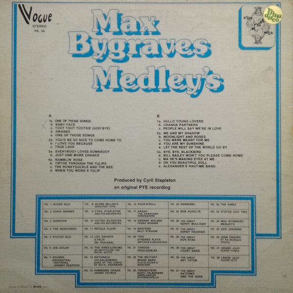 Max Bygraves : Max Bygraves Medley's (LP, Album)