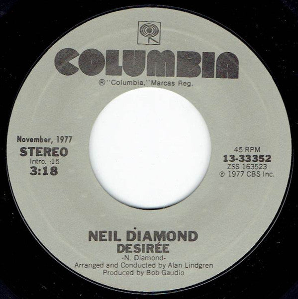 Neil Diamond : Desirée / Beautiful Noise (7", RE)