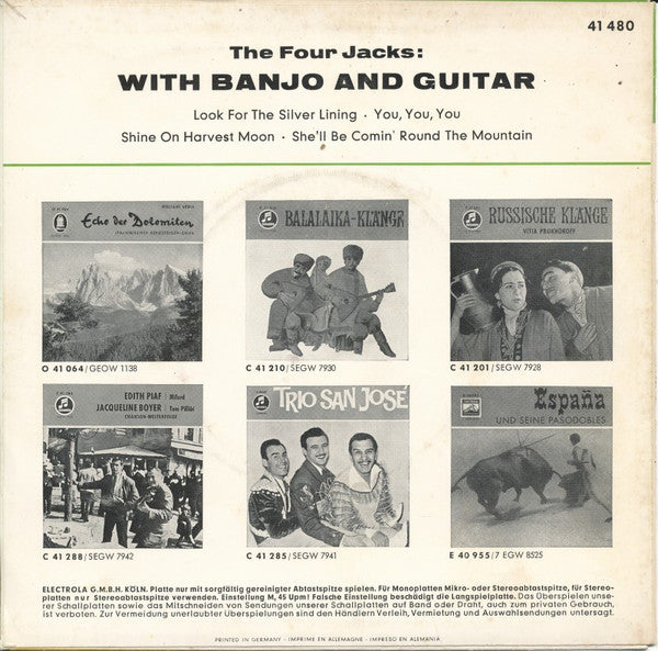 Four Jacks : The Four Jacks: "With Banjo And Guitar" (7")