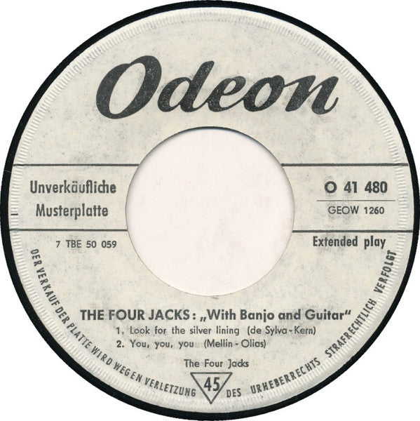 Four Jacks : The Four Jacks: "With Banjo And Guitar" (7")