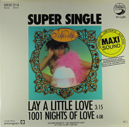 Asha Puthli : Lay A Little Love / 1001 Nights Of Love (12", Maxi, Ltd, Promo)