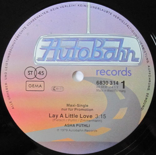 Asha Puthli : Lay A Little Love / 1001 Nights Of Love (12", Maxi, Ltd, Promo)