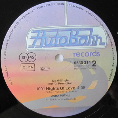 Asha Puthli : Lay A Little Love / 1001 Nights Of Love (12", Maxi, Ltd, Promo)