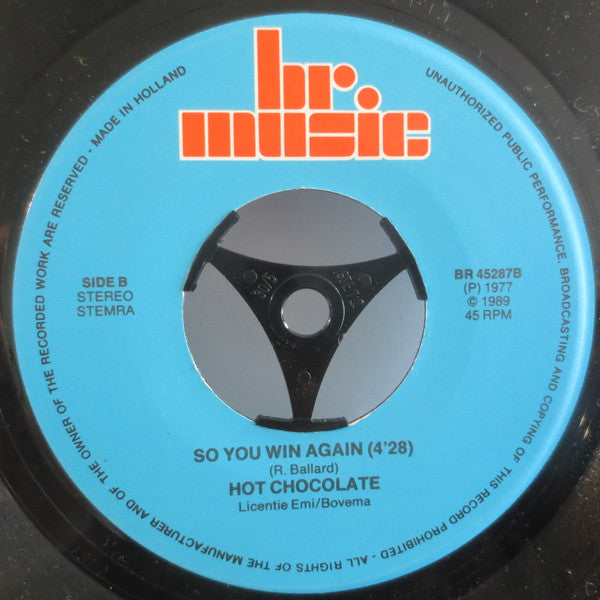 Hot Chocolate : I'll Put You Together Again / So You Win Again (7", Single)