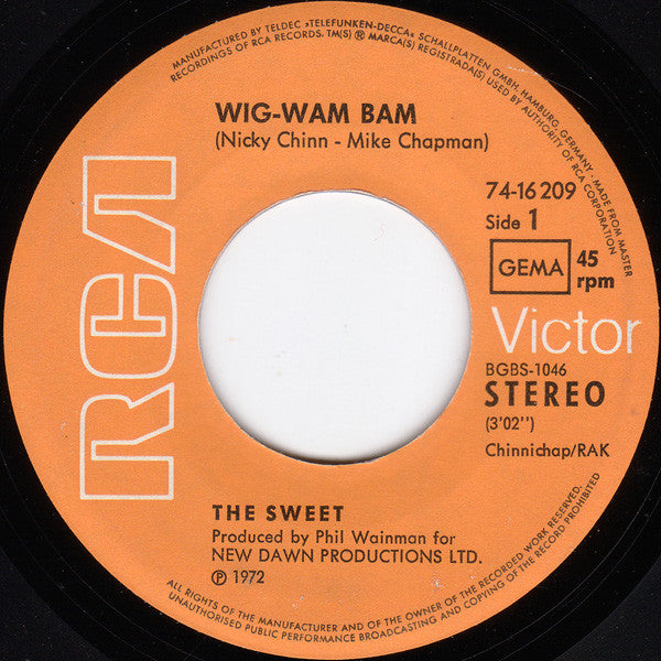 The Sweet : Wig-Wam Bam (7", Single)