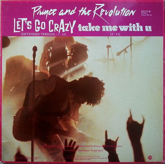 Prince And The Revolution : Let's Go Crazy / Take Me With U / Erotic City (12", Single, Red)