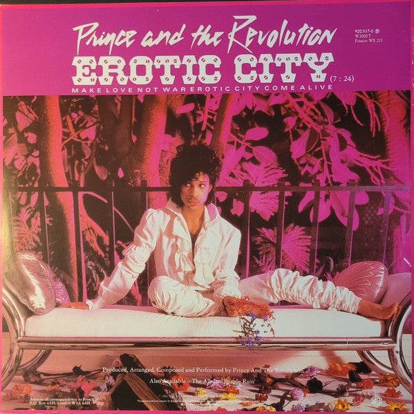 Prince And The Revolution : Let's Go Crazy / Take Me With U / Erotic City (12", Single, Red)