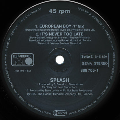 Splash (15) : European Boy (12")