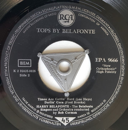 Harry Belafonte : Tops By Belafonte (7", EP, Comp)