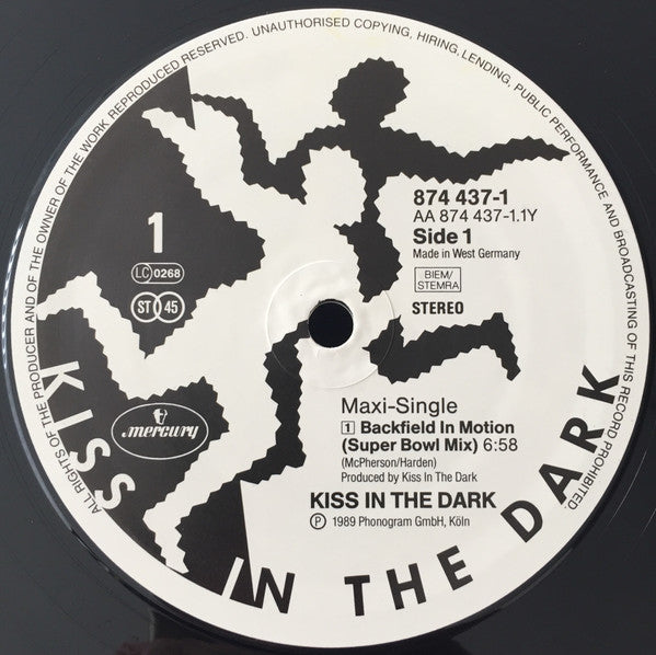 Kiss In The Dark : Backfield In Motion (12")