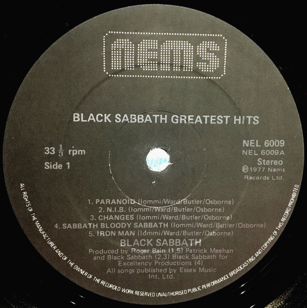 Black Sabbath : Greatest Hits (LP, Comp)