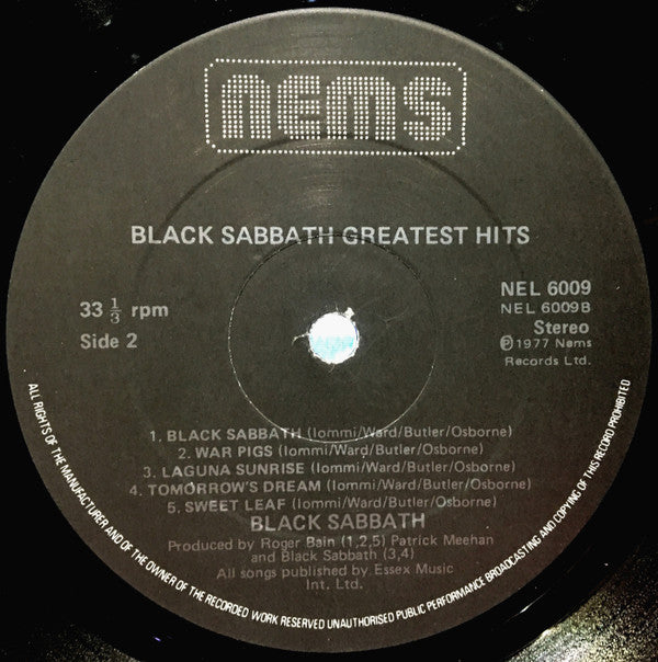 Black Sabbath : Greatest Hits (LP, Comp)