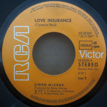 Gwen McCrae : Love Insurance (7", Single)