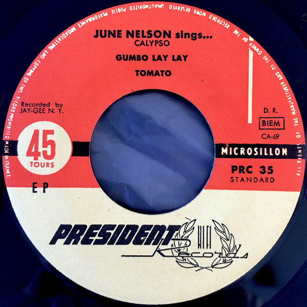 June Nelson (2) : June Nelson Sings Calypso (7", EP)