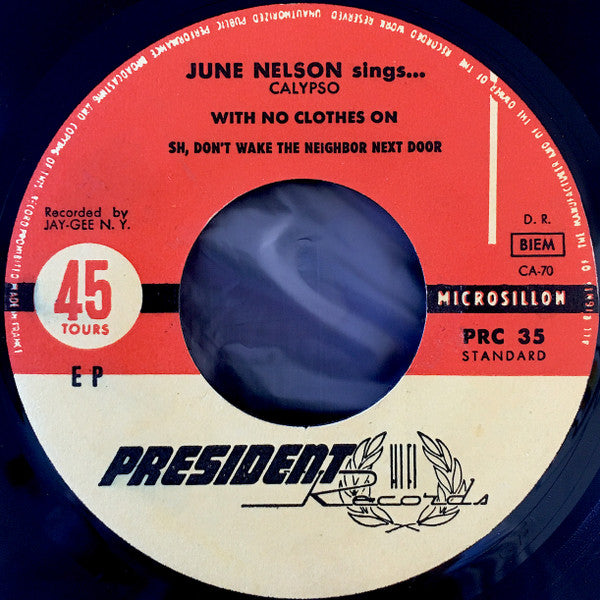 June Nelson (2) : June Nelson Sings Calypso (7", EP)