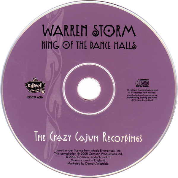 Warren Storm : King Of The Dance Halls (The Crazy Cajun Recordings) (CD, Comp)